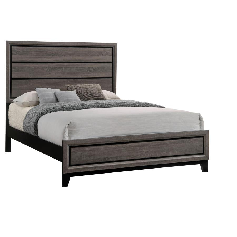 Watson Wood Queen Panel Bed Grey Oak - 212421Q