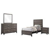 Watson 4-piece Twin Bedroom Set Grey Oak - 212421T-S4