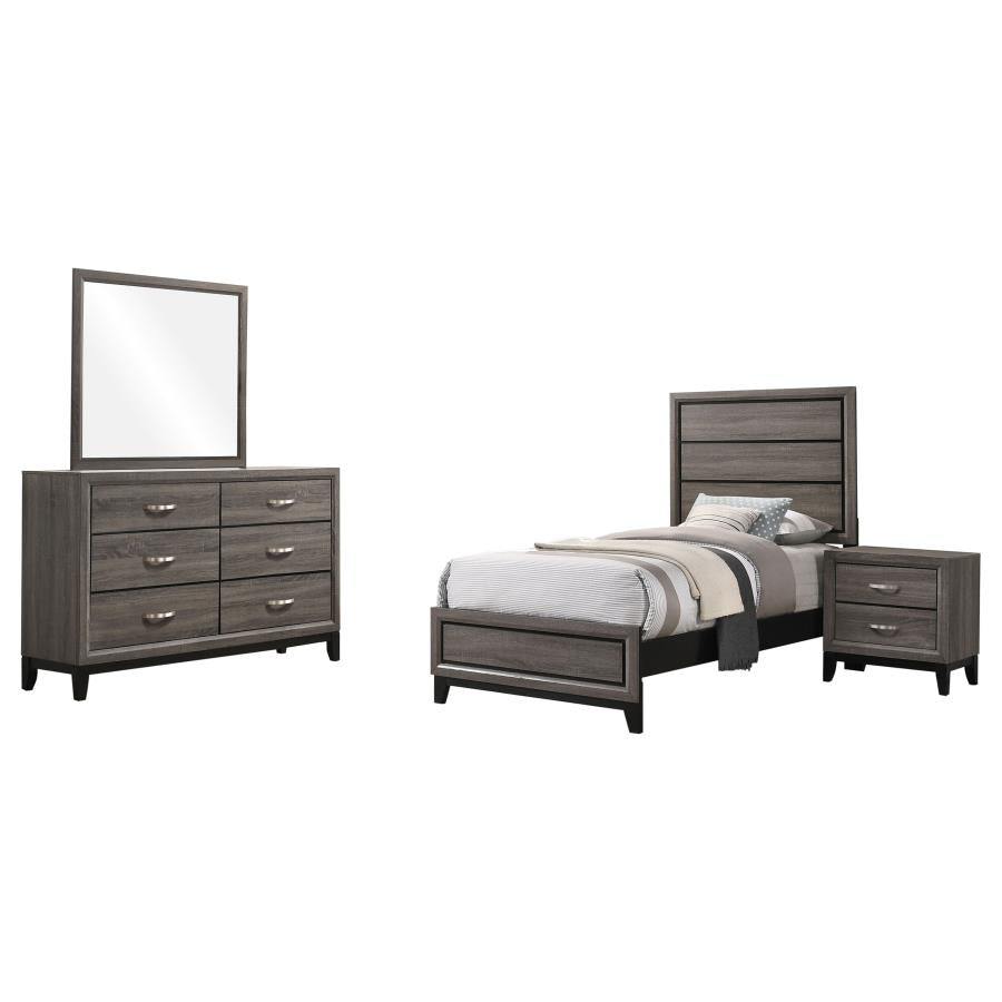 Watson 4-piece Twin Bedroom Set Grey Oak - 212421T-S4