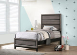 Watson Wood Twin Panel Bed Grey Oak - 212421T
