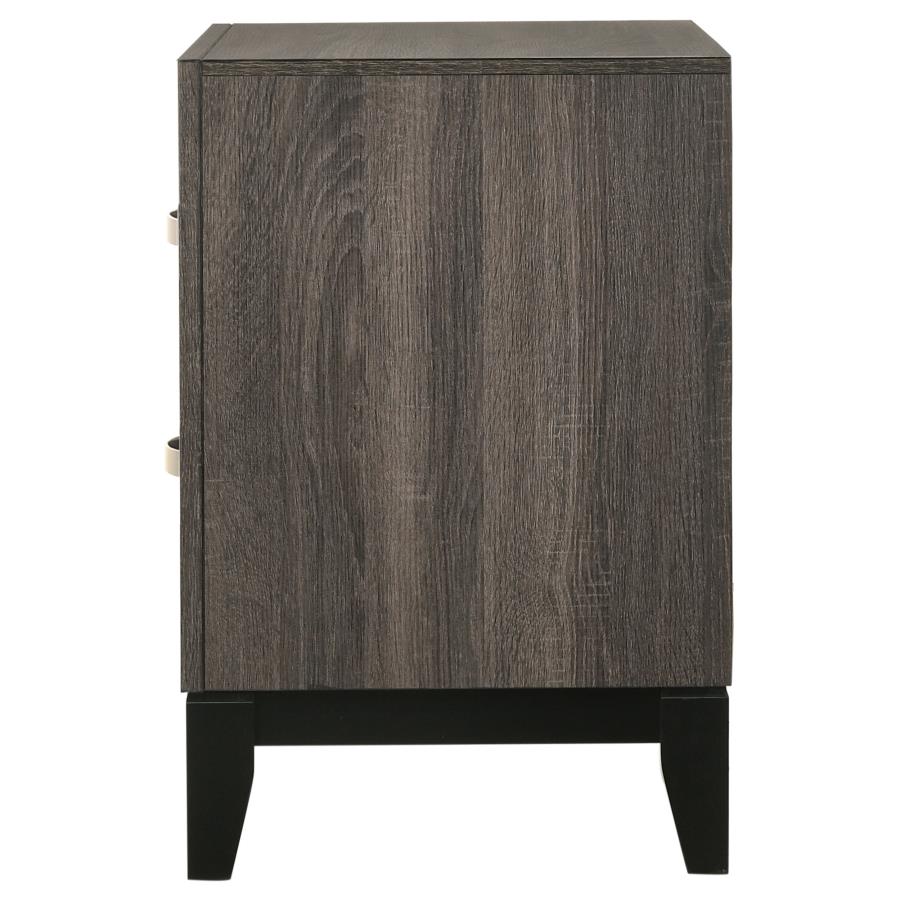 Watson 2-drawer Nightstand Grey Oak - 212422