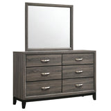 Watson 6-drawer Dresser with Mirror Grey Oak - 212423M