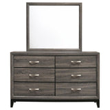 Watson 6-drawer Dresser with Mirror Grey Oak - 212423M