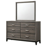 Watson 6-drawer Dresser with Mirror Grey Oak - 212423M