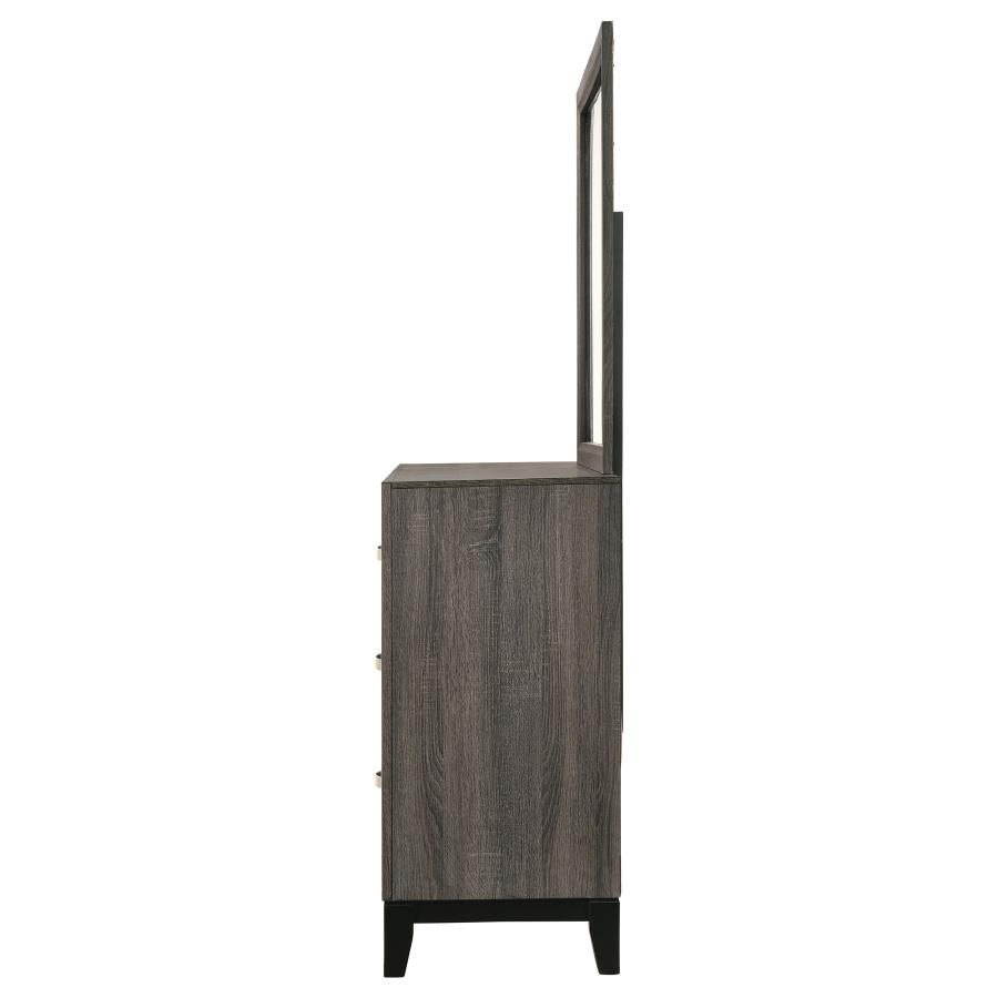 Watson 6-drawer Dresser with Mirror Grey Oak - 212423M