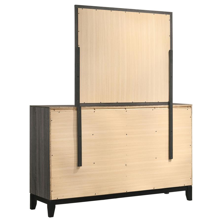 Watson 6-drawer Dresser with Mirror Grey Oak - 212423M