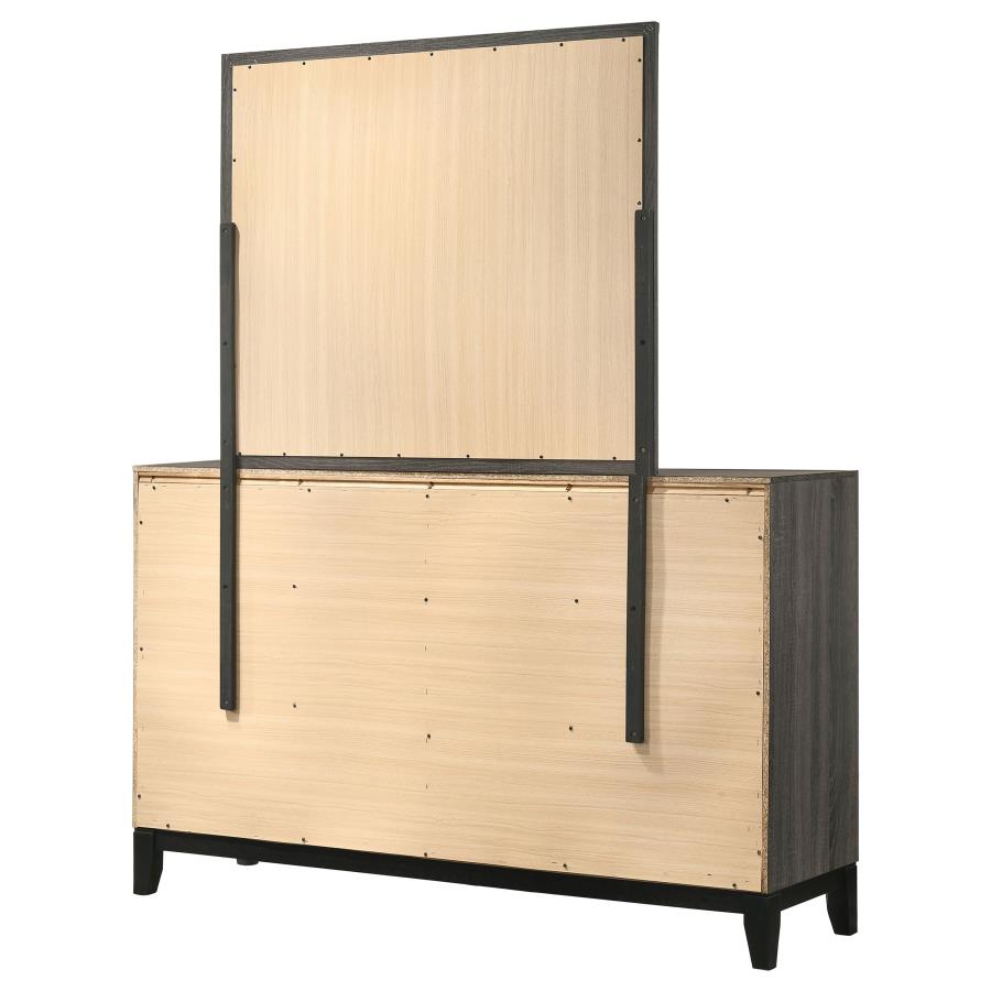 Watson 6-drawer Dresser with Mirror Grey Oak - 212423M