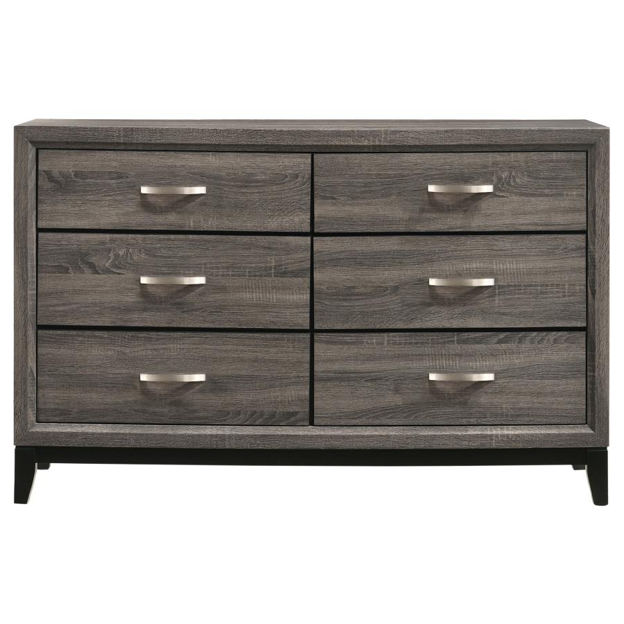 Watson 6-drawer Dresser Grey Oak - 212423