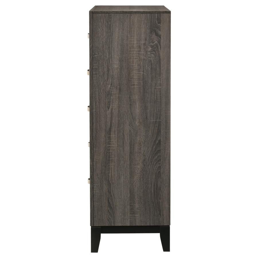 Watson 5-drawer Bedroom Chest Grey Oak - 212425