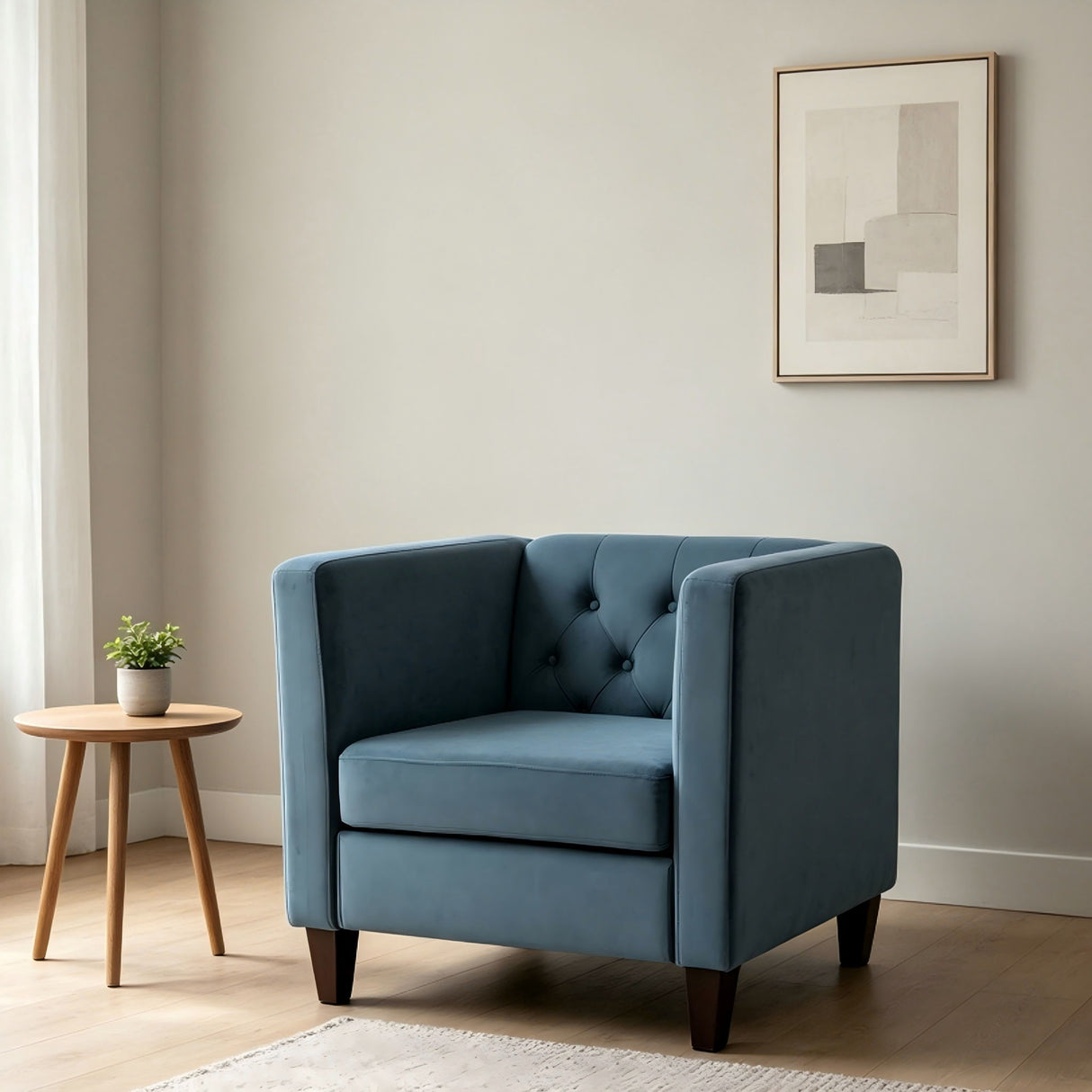 Chesterfield Accent Tufted Square Arm Side Chair