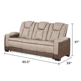 Bruno - Power Reclining Sofa With LED Lighting