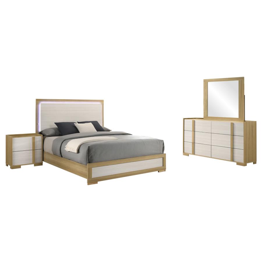 Hyland 4-piece Eastern King Bedroom Set Natural - 215651KE-S4X