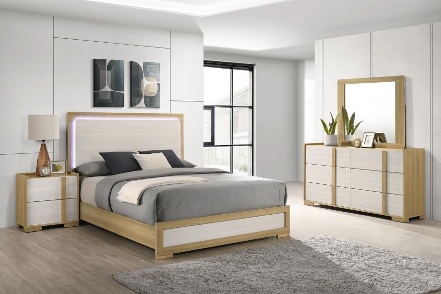 Hyland 4-piece Eastern King Bedroom Set Natural - 215651KE-S4
