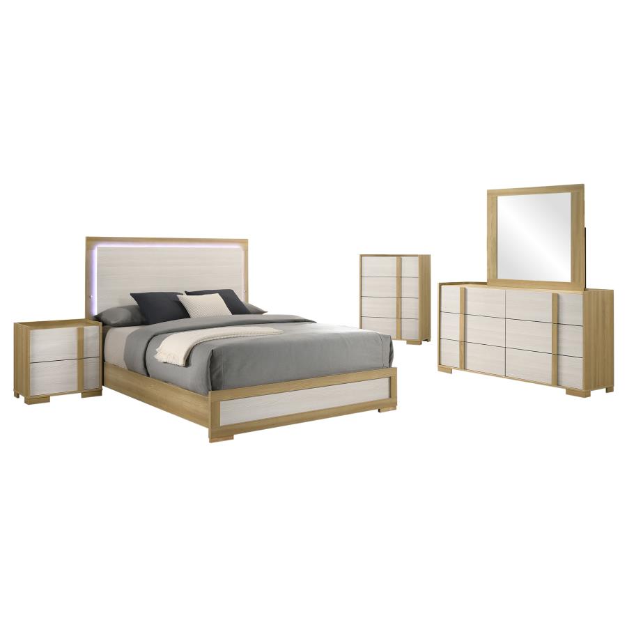 Hyland 5-piece Eastern King Bedroom Set Natural - 215651KE-S5X