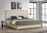 Hyland Eastern King Panel Bed LED Headboard Natural - 215651KE