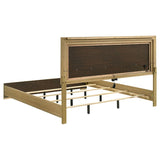 Hyland Eastern King Panel Bed LED Headboard Natural - 215651KE