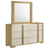 Hyland 6-drawer Dresser with Mirror Natural - 215653M