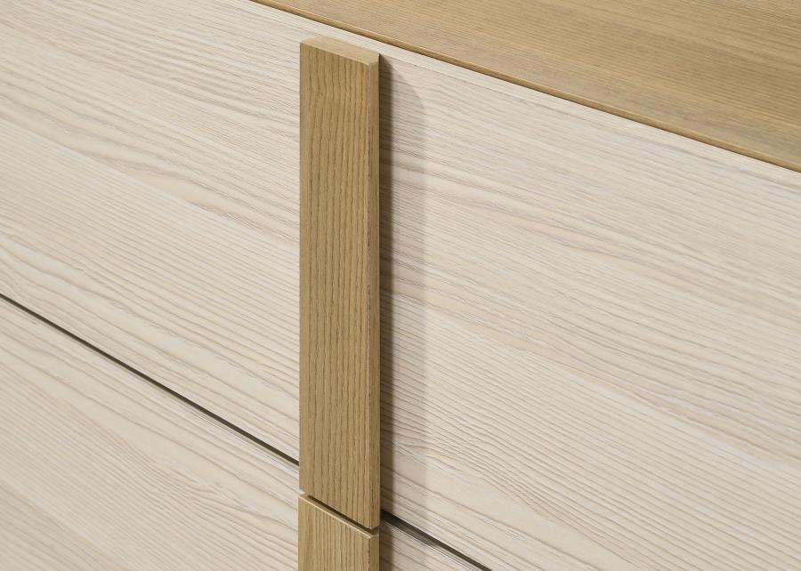 Hyland 6-drawer Dresser with Mirror Natural - 215653M