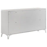 Cassia 5-piece Eastern King LED Bedroom Set White High Gloss - 215791KE-S5