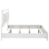 Cassia Eastern King LED Panel Bed White High Gloss - 215791KE