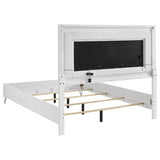 Cassia 4-piece Queen LED Bedroom Set White High Gloss - 215791Q-S4