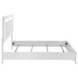 Cassia Queen LED Panel Bed White High Gloss - 215791Q
