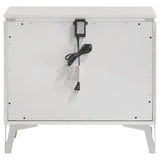 Cassia 2-drawer Nightstand Bedside Table White High Gloss - 215792