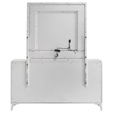 Cassia 6-drawer Dresser Cabinet with Mirror White High Gloss - 215793M