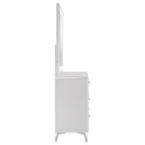 Cassia 6-drawer Dresser Cabinet with Mirror White High Gloss - 215793M
