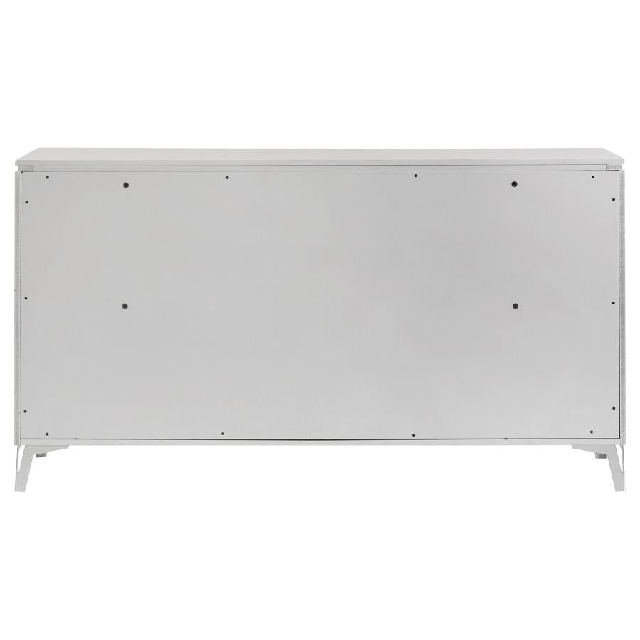 Cassia 6-drawer Bedroom Dresser Cabinet White High Gloss - 215793