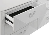 Cassia 6-drawer Bedroom Dresser Cabinet White High Gloss - 215793