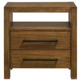 Adderley 2-drawer Nightstand Bedside Table Warm Brown - 215852