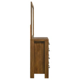 Adderley 8-drawer Bedroom Dresser and Mirror Warm Brown - 215853M