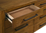 Adderley 8-drawer Bedroom Dresser and Mirror Warm Brown - 215853M