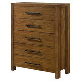 Adderley 5-drawer Bedroom Chest of Drawers Warm Brown - 215855