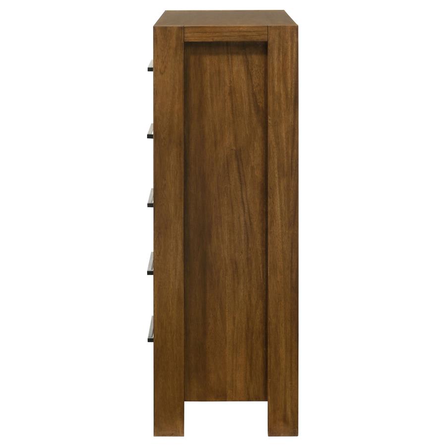 Adderley 5-drawer Bedroom Chest of Drawers Warm Brown - 215855