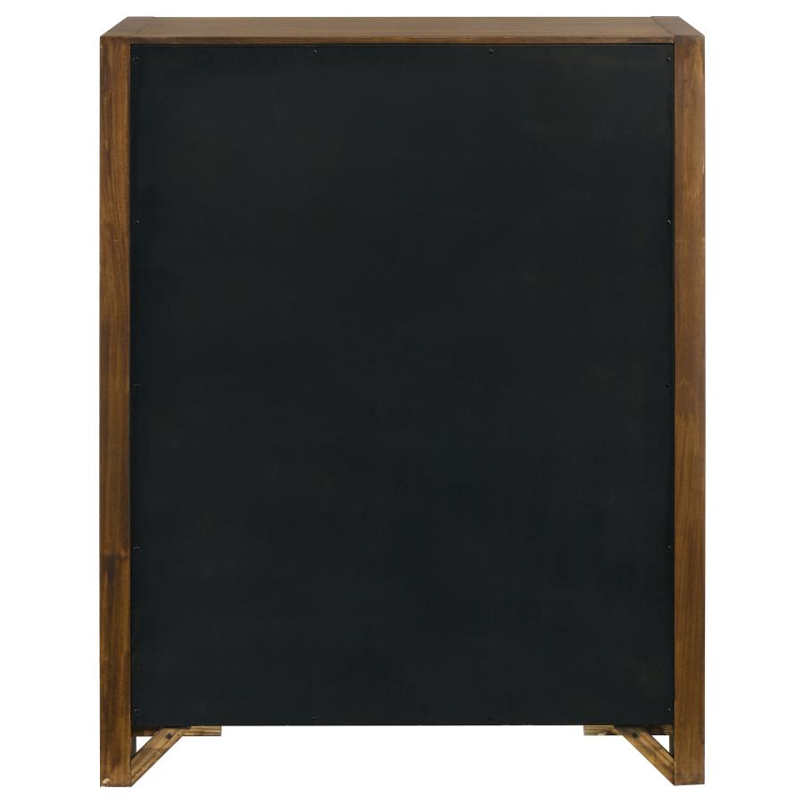 Adderley 5-drawer Bedroom Chest of Drawers Warm Brown - 215855