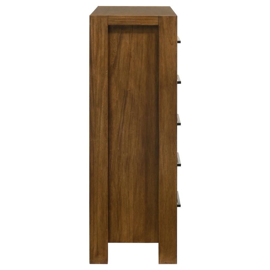 Adderley 5-drawer Bedroom Chest of Drawers Warm Brown - 215855