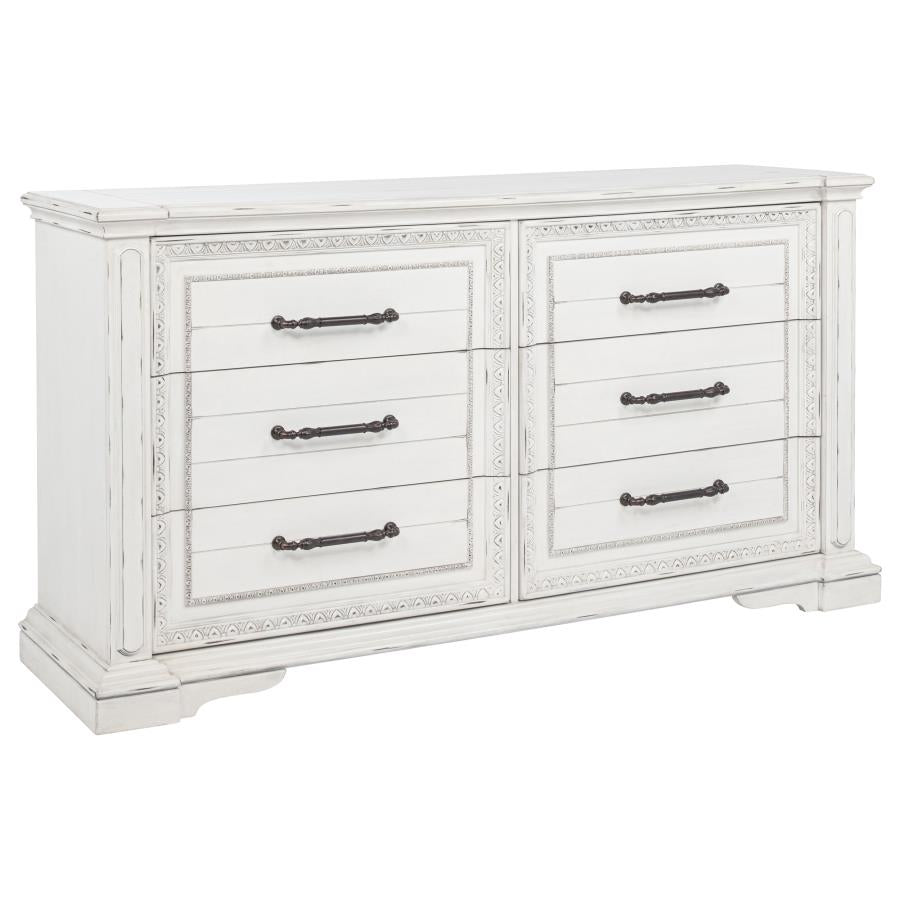 McKinney 4-piece Eastern King Bedroom Set Vintage White - 215871KE-S4