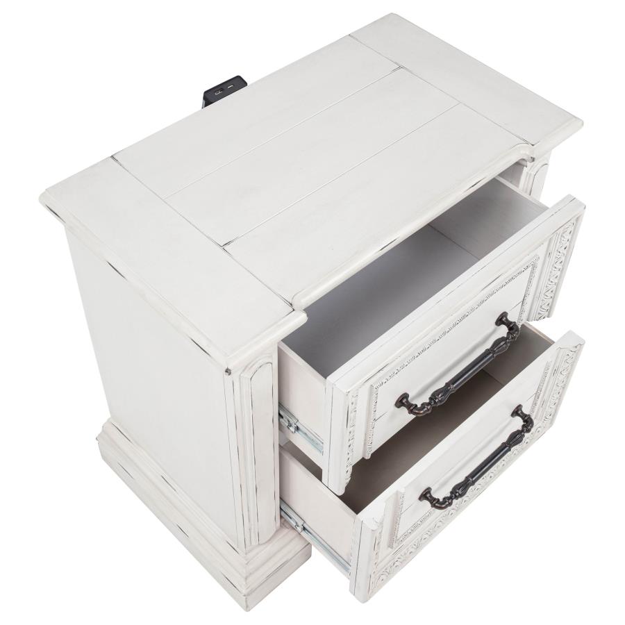 McKinney 4-piece California King Bedroom Set Vintage White - 215871KW-S4