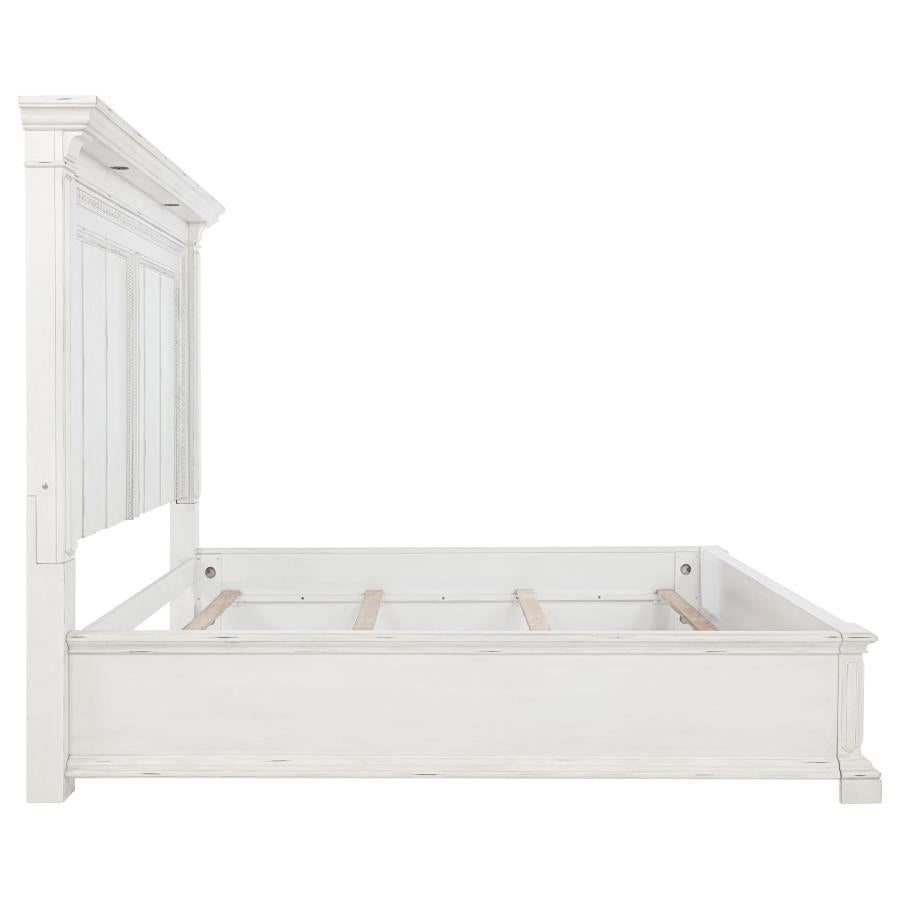 McKinney California King LED Light Panel Bed Vintage White - 215871KW