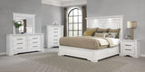 McKinney California King LED Light Panel Bed Vintage White - 215871KW