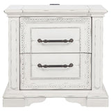 McKinney 2-drawer Nightstand with Dual USB Vintage White - 215872