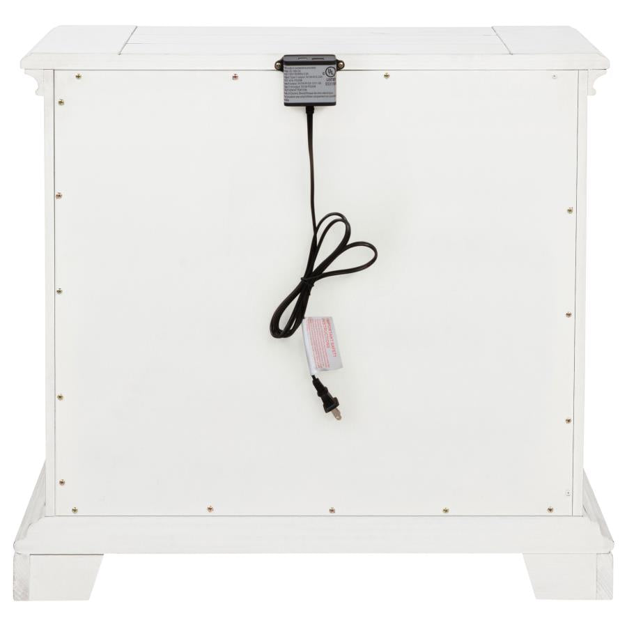 McKinney 2-drawer Nightstand with Dual USB Vintage White - 215872