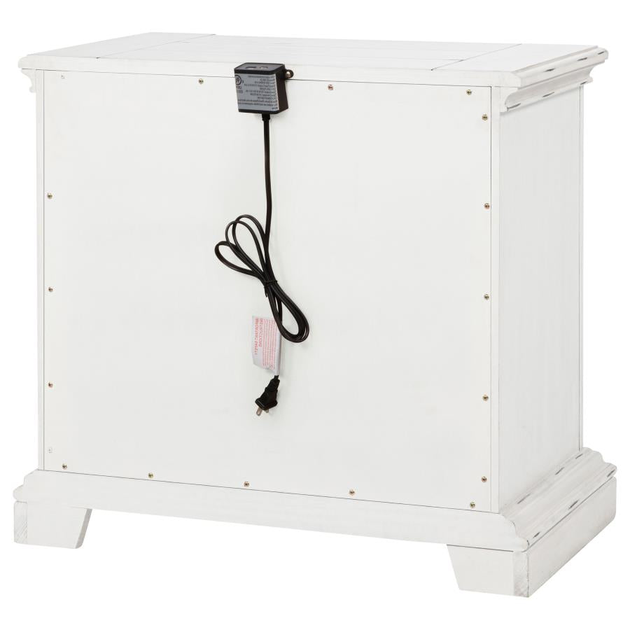 McKinney 2-drawer Nightstand with Dual USB Vintage White - 215872