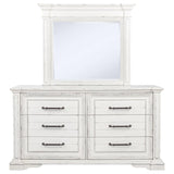 McKinney 6-drawer Bedroom Dresser with Mirror Vintage White - 215873M