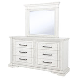 McKinney 6-drawer Bedroom Dresser with Mirror Vintage White - 215873M