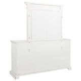 McKinney 6-drawer Bedroom Dresser with Mirror Vintage White - 215873M