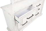 McKinney 6-drawer Bedroom Dresser with Mirror Vintage White - 215873M