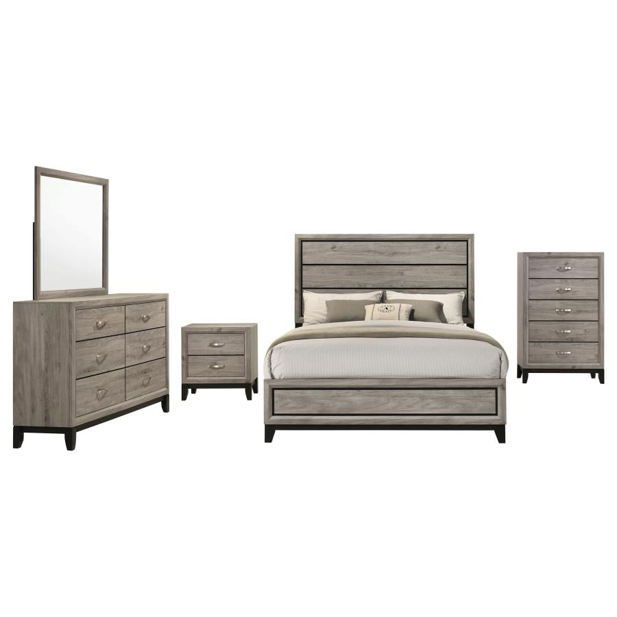 Watson Five-piece Full Bedroom Set Light Taupe - 215911F-S5